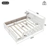 Flieks Kinderbett 140x200cm mit Led, Bodenbett Holzbett mit Produktbild-Vorschau 5