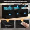 Merax Hochglanz Sideboard mit LED und 3 Türen, Kommode mit Produktbild-Vorschau 3