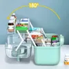 Medikamentenbox Größe L – Weiße Hausapotheke mit Griff & Produktbild-Vorschau 3
