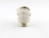 A white ceramic fuse holder with a silver threaded base is shown against a white background. Anteprima dell’immagine prodotto