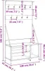 vidaXL Věšák na kabáty s botníkem Sonoma dub 100x41x184 cm Náhled obrázku produktu 8