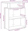 Biurko recepcyjne czarne 100x40x104 cm Drewno konstrukcyjne Podgląd zdjęcia produktu 10