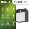 LUMILED LED Außenwandleuchte mit Bewegungsmelder 12W 580 lm Produktbild-Vorschau 3