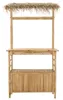 vidaXL Table de bar d'extérieur Nature 110 x 50 x 209 cm en Voir les images du produit 2