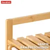 Close-up of a wooden shelf with slats, showing the texture and construction of the material. Podgląd zdjęcia produktu