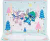 An advent calendar featuring Stitch and Angel characters from Lilo & Stitch, dressed for winter and ice skating. Produktbild-Vorschau