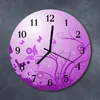 Glasuhr Wanduhr Küchenuhr Echt-Glas 30fi cm Blumen Kunst Produktbild-Vorschau 2