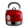 A red electric kettle with a thermometer on a white background. Voir les images du produit