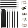 Izrielar 4pcs Zeltstangen 2m Schwarz Tarpstange Sonnensegel Produktbild-Vorschau 13