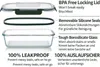 An exploded view of a glass food storage container with its lid and silicone seal, highlighting its features. Náhľad obrázku produktu