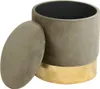 OVRADIS runder Hocker mit Stauraum – beige/gold Produktbild-Vorschau 4