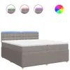 Boxspringbett mit Matratze Taupe 200x200 cm Stoff Produktbild-Vorschau 1