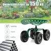 Robuster Gartenwagen mit PP-Rädern, mobiler Arbeitssitz mit Produktbild-Vorschau 4