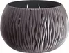 A gray, wavy patterned planter is shown against a white background. Náhľad obrázku produktu
