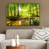 Wanddeko 90x60 cm - Wald - Landschaft - Grün - Natur, Produktbild-Vorschau 5