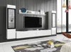 A modern living room with a wall-mounted entertainment unit, TV, and decorative items. Náhľad obrázku produktu