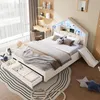 Flieks kinderbed 140x200 cm met glijbaan en leuning, bed Productafbeelding-voorbeeld 1