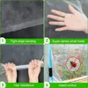 A collage of four images showcasing the features of an insect net for plants. Produktbild-Vorschau
