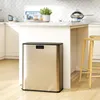 HOMCOM Küchenmülleimer 2 x 28L Edelstahl-Tretmülleimer mit Produktbild-Vorschau 2