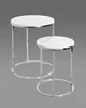 HAKU Beistelltisch Couchtisch 2er Set chrom, weiß - MDF, Produktbild-Vorschau 3