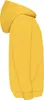 A side view of a yellow hooded sweatshirt. Produktbild-Vorschau