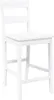 vidaXL Sgabello da bar 2 pz. Legno massiccio bianco in Anteprima dell’immagine prodotto 4