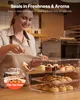 SucceBuy Vitrína na pečivo s tromi úrovňami, priehľadná Náhľad obrázku produktu 4
