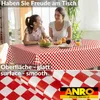 Tischdecke oldscool Karo Rot 160x140cm Schnittkante Produktbild-Vorschau 6