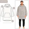 Hoodie Decke mit Ärmeln Plüsch Sherpa Deckenpullover Produktbild-Vorschau 5
