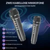 Tekoo Karaoke Maschine Set mit 2 kabellosen Mikrofonen, 20W Produktbild-Vorschau 5
