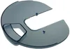 A translucent gray plastic splash guard lid for a kitchen appliance, viewed from a slight diagonal angle against a white background. Produktbild-Vorschau