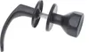 A black door handle set with a lever handle and a knob, mounted on a white background. Podgląd zdjęcia produktu