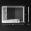 Specchio da bagno a LED HOMCOM, pannello antiappannamento, Anteprima dell’immagine prodotto 3