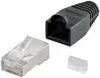 goobay Modularstecker RJ45 geschirmt mit Knickschutz Produktbild-Vorschau 1