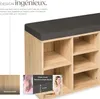 Meuble à chaussures Banc de rangement avec coussin d'assise Voir les images du produit 3