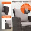 Rattan Gartenmöbel Set,Rattanmöbel Balkonmöbel wetterfestes Produktbild-Vorschau 6
