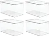 Four transparent storage boxes with lids are arranged in a two-by-two grid on a white background. Produktbild-Vorschau