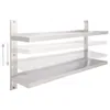 vidaXL Wandregal mit 2 Ablagen Edelstahl 150x30 cm Produktbild-Vorschau 3
