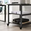 Stół pod drukarkę Relaxdays na kółkach, 3 półki, wymiary: Podgląd zdjęcia produktu 7