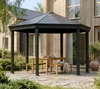 Palram - Canopia Aluminium Pavillon Roma Anthrazit 415x359 Produktbild-Vorschau 2