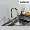 KLARWERK® NAVIS | Edelstahl ausziehbare Küchenarmatur Gold Produktbild-Vorschau 4