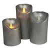 LED Kerze rustikal silber mit Timer - stimmungsvolle Produktbild-Vorschau 14