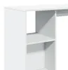 vidaXL Barový stůl s policí bílý 124x46x103,5 cm materiál Náhled obrázku produktu 7