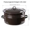 Emaille Topf 25L Kochtopf Suppentopf Einkochtopf Induktion Produktbild-Vorschau 3