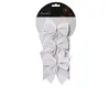 3er Set Weiße Weihnachts-Deko- & Geschenkschleifen, 10 cm, Produktbild-Vorschau 2