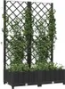 vidaXL Zahradní květináč s mříží černý 80 x 40 x 121,5 cm Náhled obrázku produktu 7