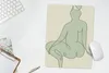 MuchoWow® Mauspad Mousepad Frau - Grün - Linienkunst - Produktbild-Vorschau 5
