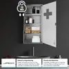 Jago® Medizinschrank - Abschließbar, 4 Fächer, Stahl, Glas, Produktbild-Vorschau 8