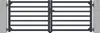 Doppelflügeltor aus Aluminium 3m ANTELAO H.110cm grau Produktbild-Vorschau 1