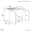 Spülenunterschrank mit Arbeitsplatte & Spüle - 100 cm breit Produktbild-Vorschau 5